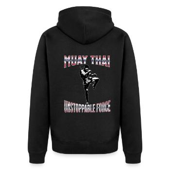 Muay Thaï Boxe Muay Thaï - Veste à capuche bio Premium Unisexe - noir - Dos - Nico (187cm)