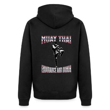 Muay Thaï Boxe Muay Thaï - Veste à capuche bio Premium Unisexe - noir - Dos - Nico (187cm)