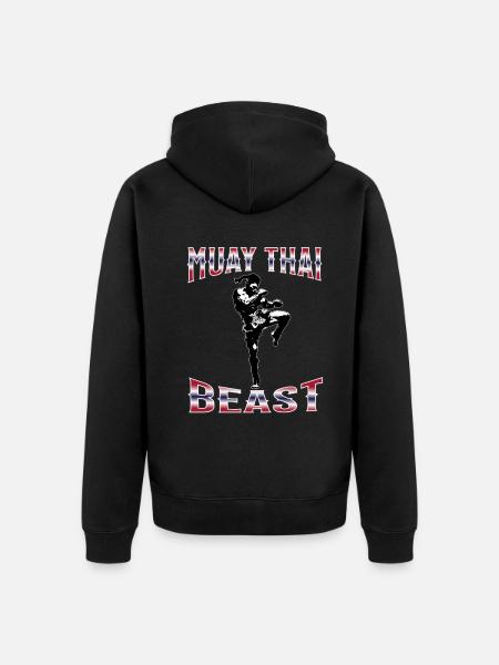 Muay Thai Boxing Muay Thai - Unisex Premium Organic Zip Hoodie - black