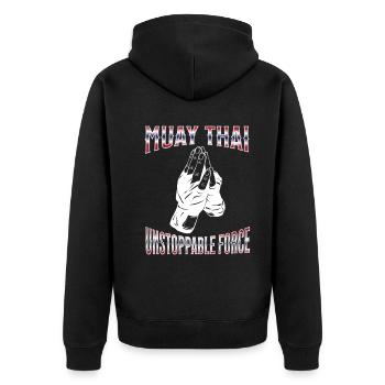 Muay Thaï Boxe Muay Thaï - Veste à capuche bio Premium Unisexe - noir - Dos - Nico (187cm)