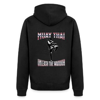 Muay Thaï Boxe Muay Thaï - Veste à capuche bio Premium Unisexe - noir - Dos - Nico (187cm)