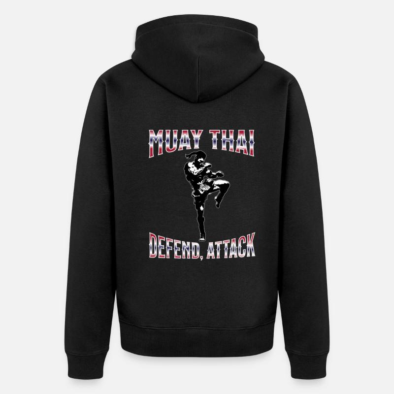 Muay Thaï Boxe Muay Thaï - Veste à capuche bio Premium Unisexe - noir