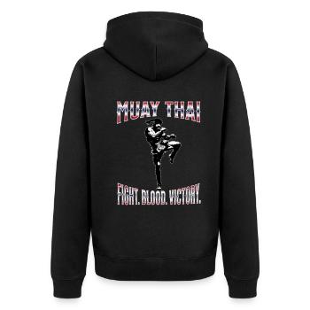 Muay Thaï Boxe Muay Thaï - Veste à capuche bio Premium Unisexe - noir - Dos - Nico (187cm)