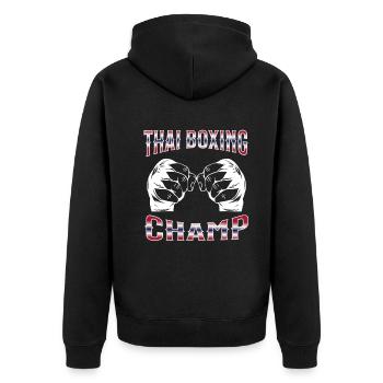 Muay Thaï Boxe Muay Thaï - Veste à capuche bio Premium Unisexe - noir - Dos - Nico (187cm)
