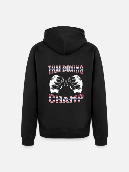 Muay Thai Boxing Muay Thai - Unisex Premium Organic Zip Hoodie - black