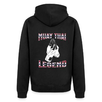 Muay Thaï Boxe Muay Thaï - Veste à capuche bio Premium Unisexe - noir - Dos - Nico (187cm)