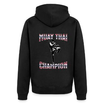 Muay Thaï Boxe Muay Thaï - Veste à capuche bio Premium Unisexe - noir - Dos - Nico (187cm)
