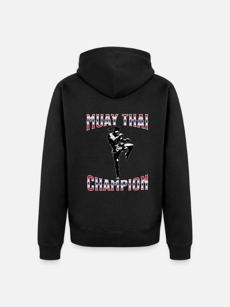Muay Thai Boxing Muay Thai - Unisex Premium Organic Zip Hoodie - black
