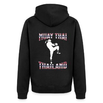 Muay Thai Boxe Muay Thai - Veste à capuche bio Premium Unisexe - noir - Dos - Nico (187cm)
