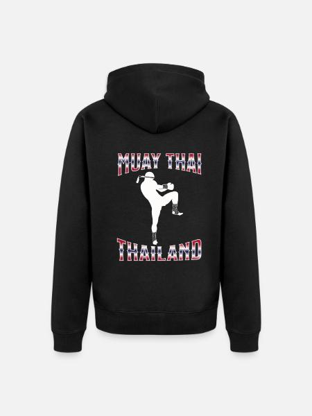 Muay Thai Boxe Muay Thai - Veste à capuche bio Premium Unisexe - noir