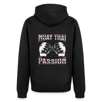 Muay Thai Boxe Muay Thai - Veste à capuche bio Premium Unisexe - noir - Dos - Nico (187cm)