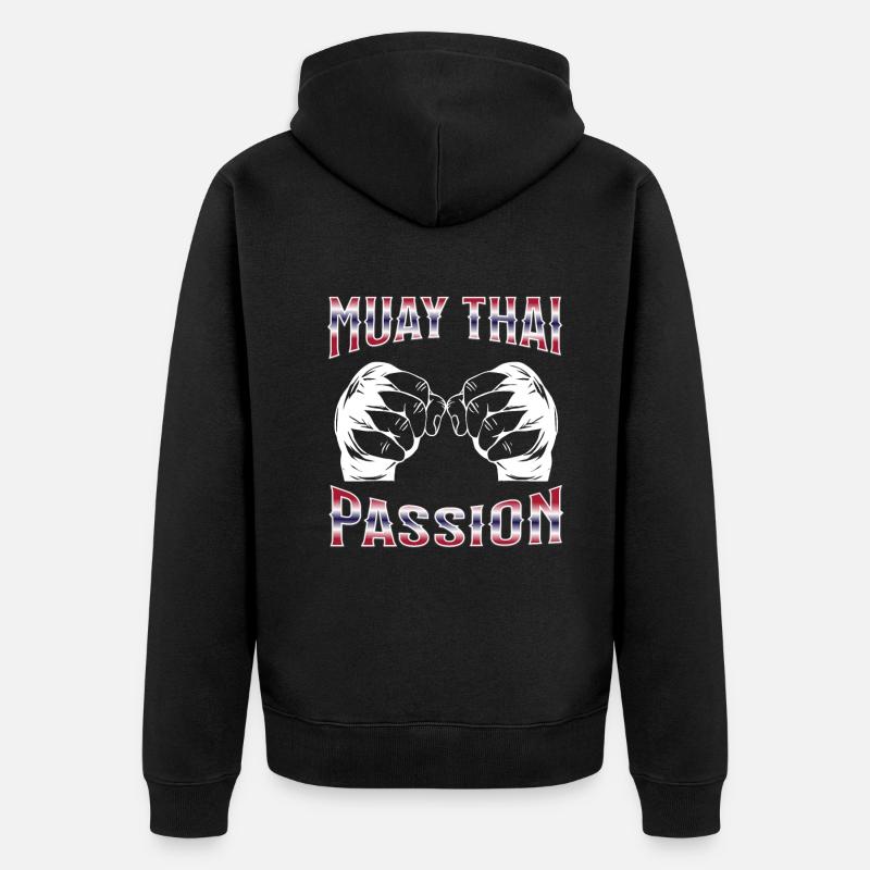 Muay Thai Boxe Muay Thai - Veste à capuche bio Premium Unisexe - noir