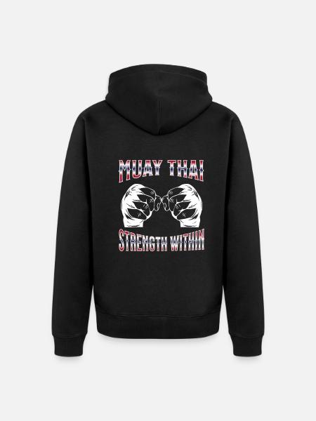 Muay Thai Boxing Muay Thai - Unisex Premium Organic Zip Hoodie - black