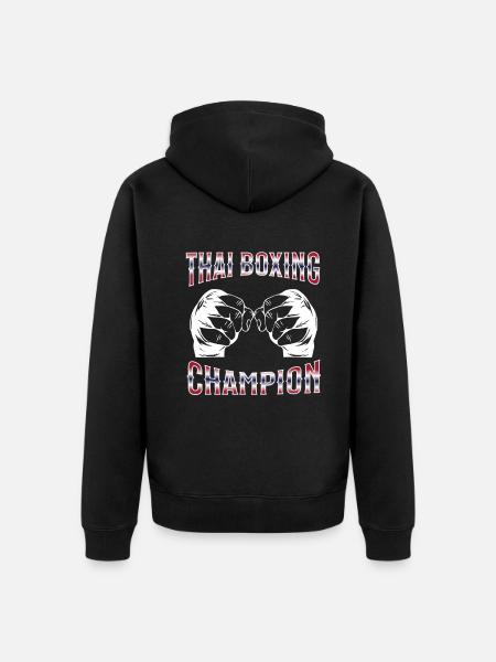 Muay Thaï Boxe Muay Thaï - Veste à capuche bio Premium Unisexe - noir