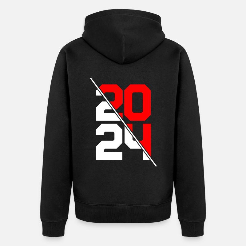 Année 2024 - Veste à capuche bio Premium Unisexe - noir