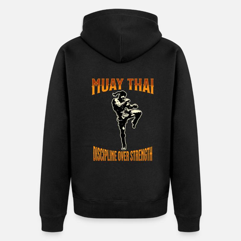 Muay Thai Boxe Muay Thai - Veste à capuche bio Premium Unisexe - noir