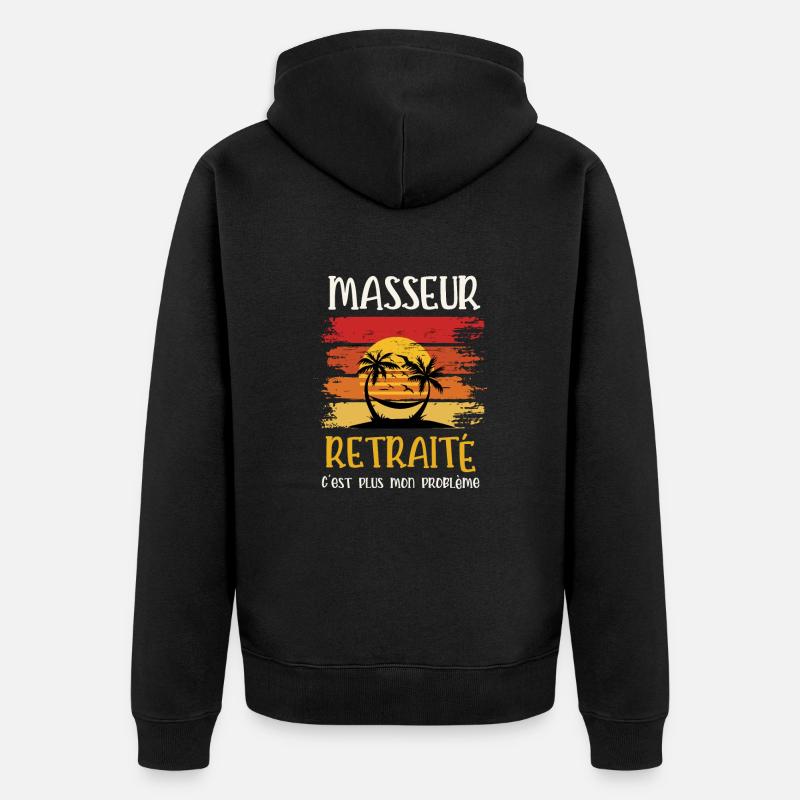 masseur retraité - Veste à capuche bio Premium Unisexe - noir