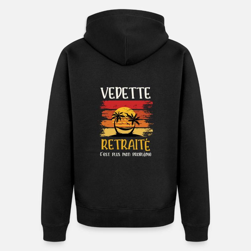 vedette retraité - Veste à capuche bio Premium Unisexe - noir