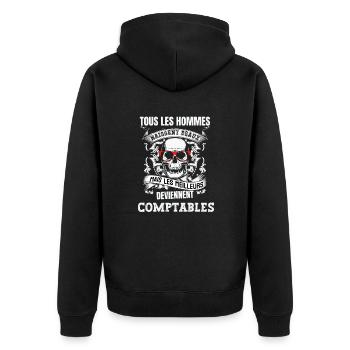 les meilleurs deviennent comptables - Veste à capuche bio Premium Unisexe - noir - Dos - Nico (187cm)