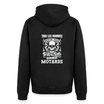 les meilleurs deviennent motards - Veste à capuche bio Premium Unisexe - noir - Dos - Nico (187cm)