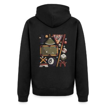 Billard - Veste à capuche bio Premium Unisexe - noir - Dos - Nico (187cm)