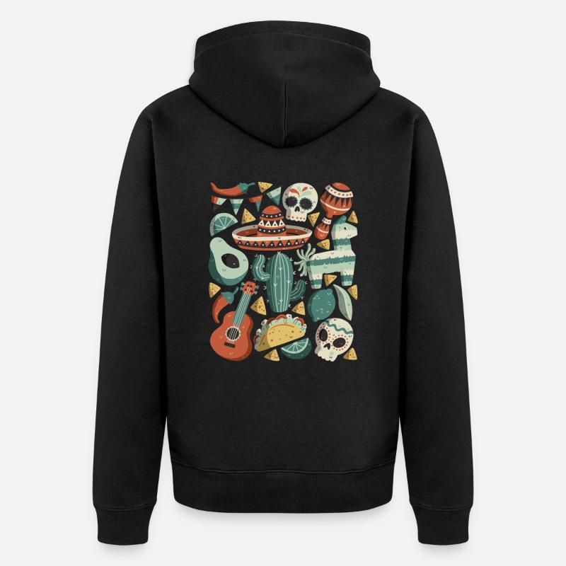 Cinco de Mayo - Veste à capuche bio Premium Unisexe - noir