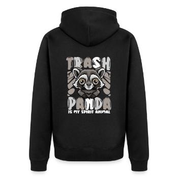 Trash Panda Is My Spirit Animal - Unisex Premium Organic Zip Hoodie - black - Back - Nico (187cm)