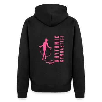 gymnastique rythmique gymnaste de gymnastique avec cerceau - Veste à capuche bio Premium Unisexe - noir - Dos - Nico (187cm)