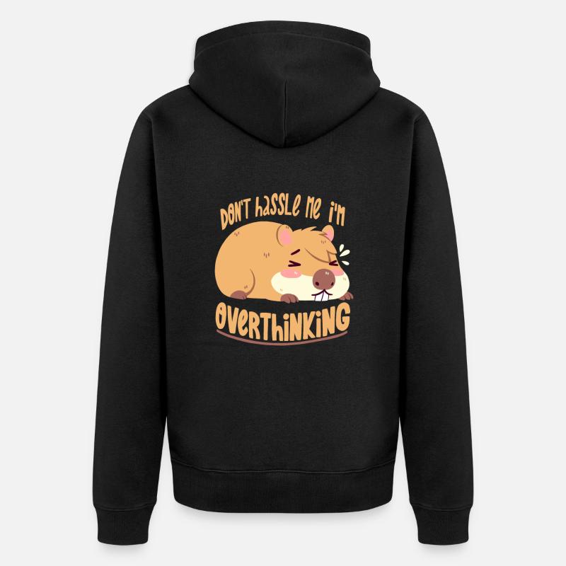 Capybara méditant - Veste à capuche bio Premium Unisexe - noir