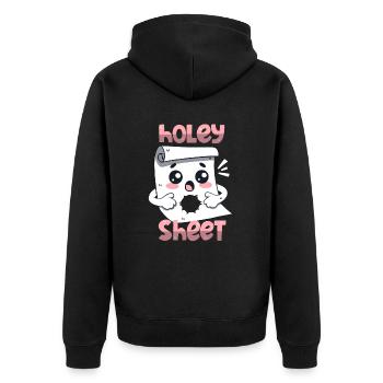 Feuille de Holey - Veste à capuche bio Premium Unisexe - noir - Dos - Nico (187cm)