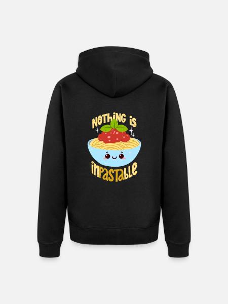 Pasta Wortwitz - Unisex Premium Bio Zip Hoodie - Schwarz