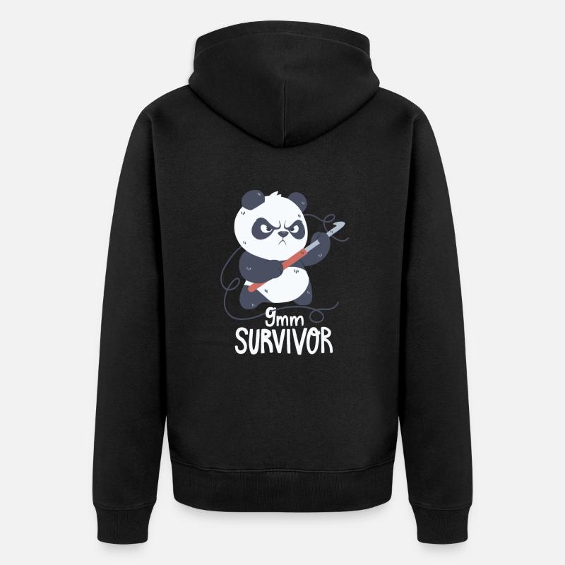Crochet Panda - Veste à capuche bio Premium Unisexe - noir