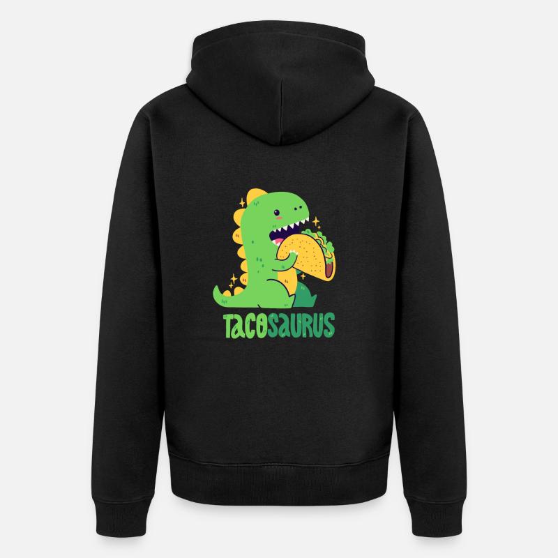 Tacosaurus - Unisex Premium Bio Zip Hoodie - Schwarz