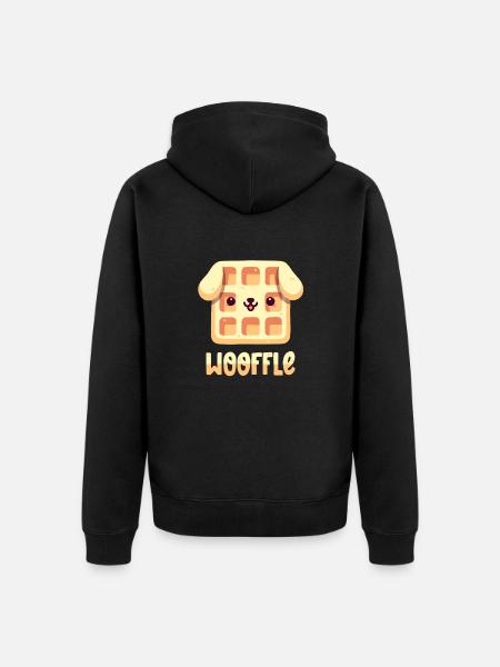 Waffle Dog - Unisex Premium Organic Zip Hoodie - black