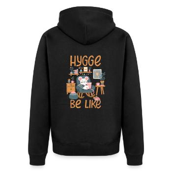 Hygge Be Like - Veste à capuche bio Premium Unisexe - noir - Dos - Nico (187cm)
