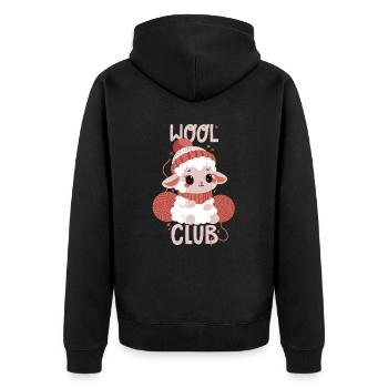 Club de laine - Veste à capuche bio Premium Unisexe - noir - Dos - Nico (187cm)