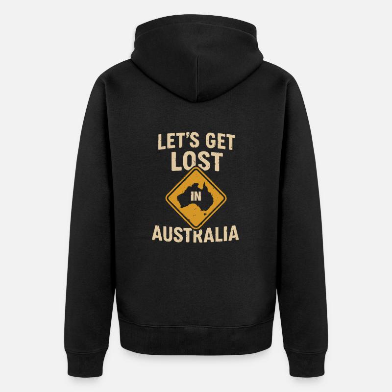 Perdons-nous en Australie - Veste à capuche bio Premium Unisexe - noir