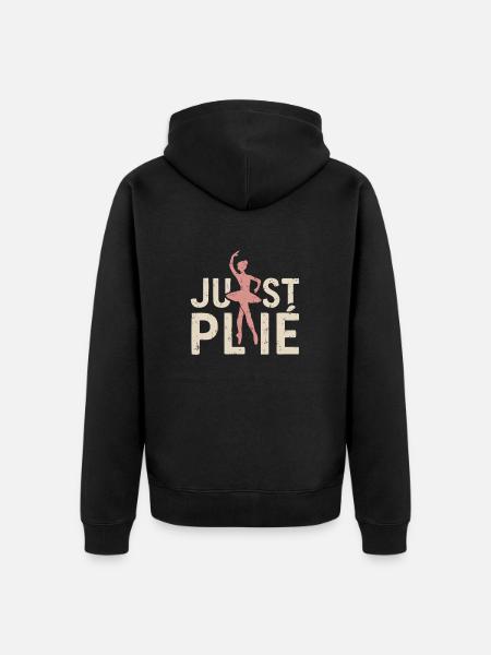 Just plié - Unisex Premium Organic Zip Hoodie - black