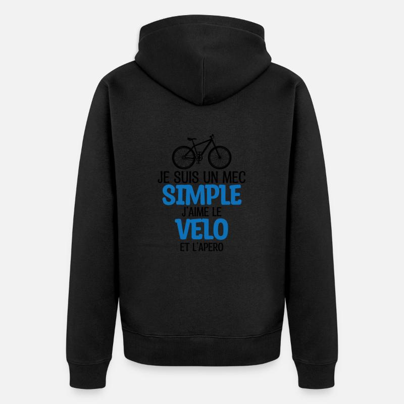 Mec simple - vélo !! - Veste à capuche bio Premium Unisexe - undefined