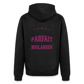 je ne suis pas parfait BOULANGER | boulanger - Veste à capuche bio Premium Unisexe - noir - Dos - Nico (187cm)