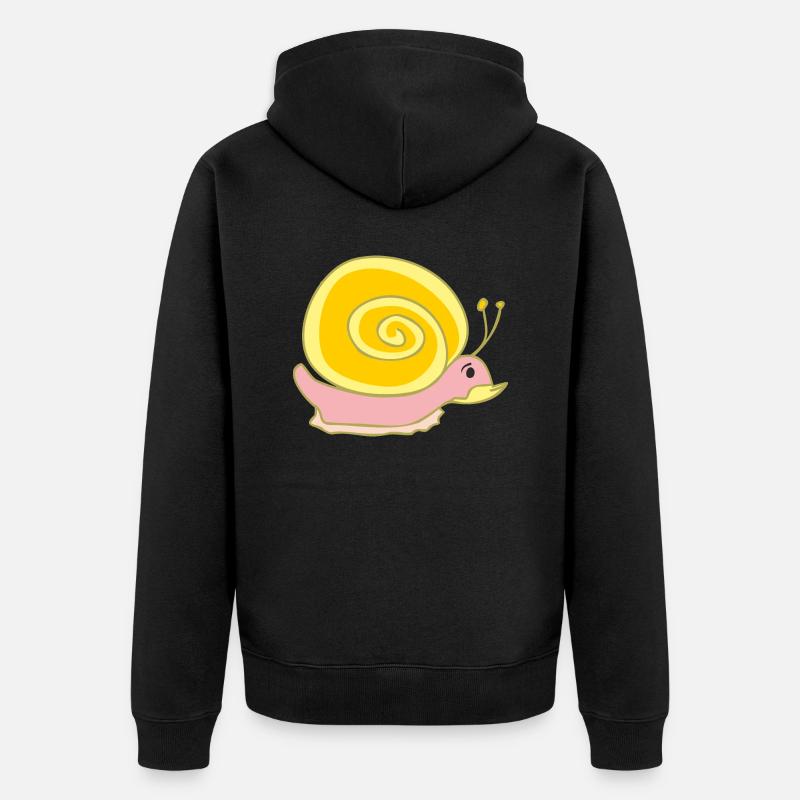 Escargots - Veste à capuche bio Premium Unisexe - noir