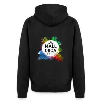 Majorque 2024 Coloré - Veste à capuche bio Premium Unisexe - noir - Dos - Nico (187cm)