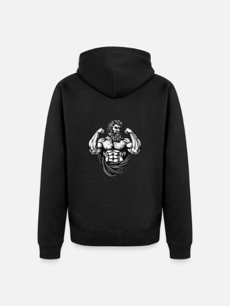 Bodybuilder Musculation Muscles - Veste à capuche bio Premium Unisexe - noir