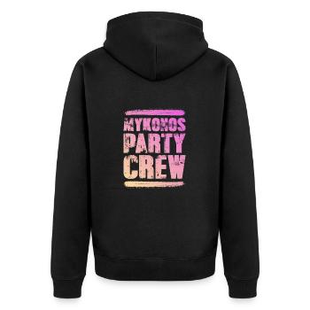 Mykonos Party Crew Coloré - Veste à capuche bio Premium Unisexe - noir - Dos - Nico (187cm)