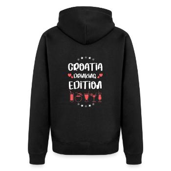 Croatia Drinking Team - Veste à capuche bio Premium Unisexe - noir - Dos - Nico (187cm)