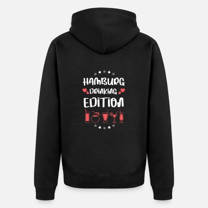 L’équipe de boisson de Hambourg - Veste à capuche bio Premium Unisexe - noir