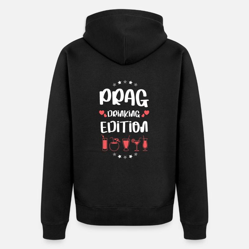 Prague Drinking Team - Unisex Premium Organic Zip Hoodie - black