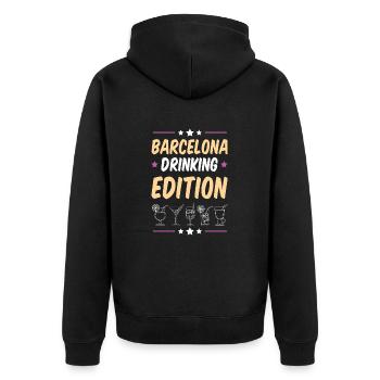 Soirée à boire à Barcelone - Veste à capuche bio Premium Unisexe - noir - Dos - Nico (187cm)