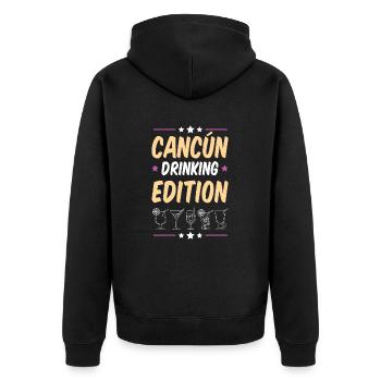 Soirée de beuverie à Cancún - Veste à capuche bio Premium Unisexe - noir - Dos - Nico (187cm)