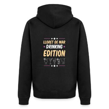 Soirée arrosée de Lloret De Mar - Veste à capuche bio Premium Unisexe - noir - Dos - Nico (187cm)